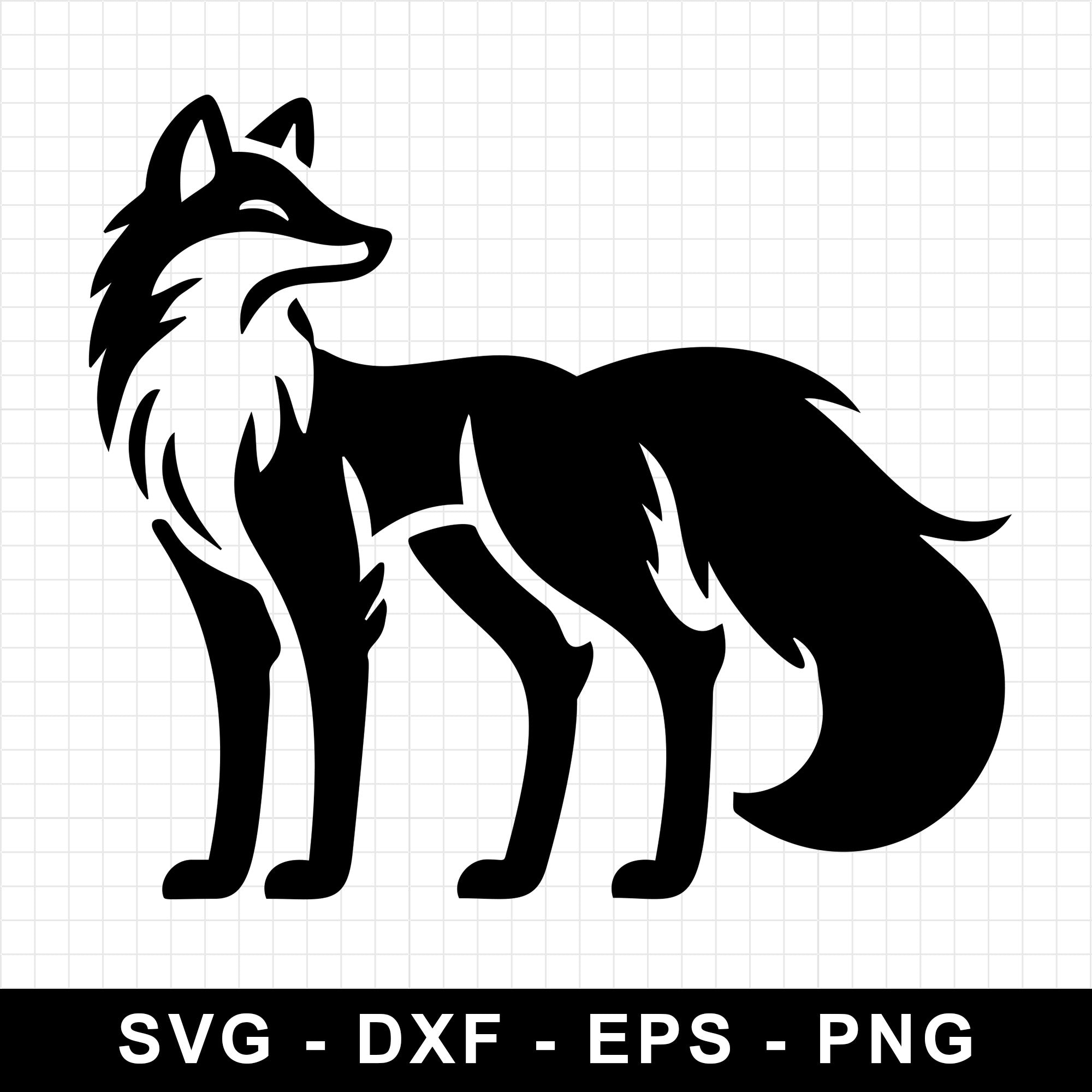 Elegant Fox Silhouette SVG