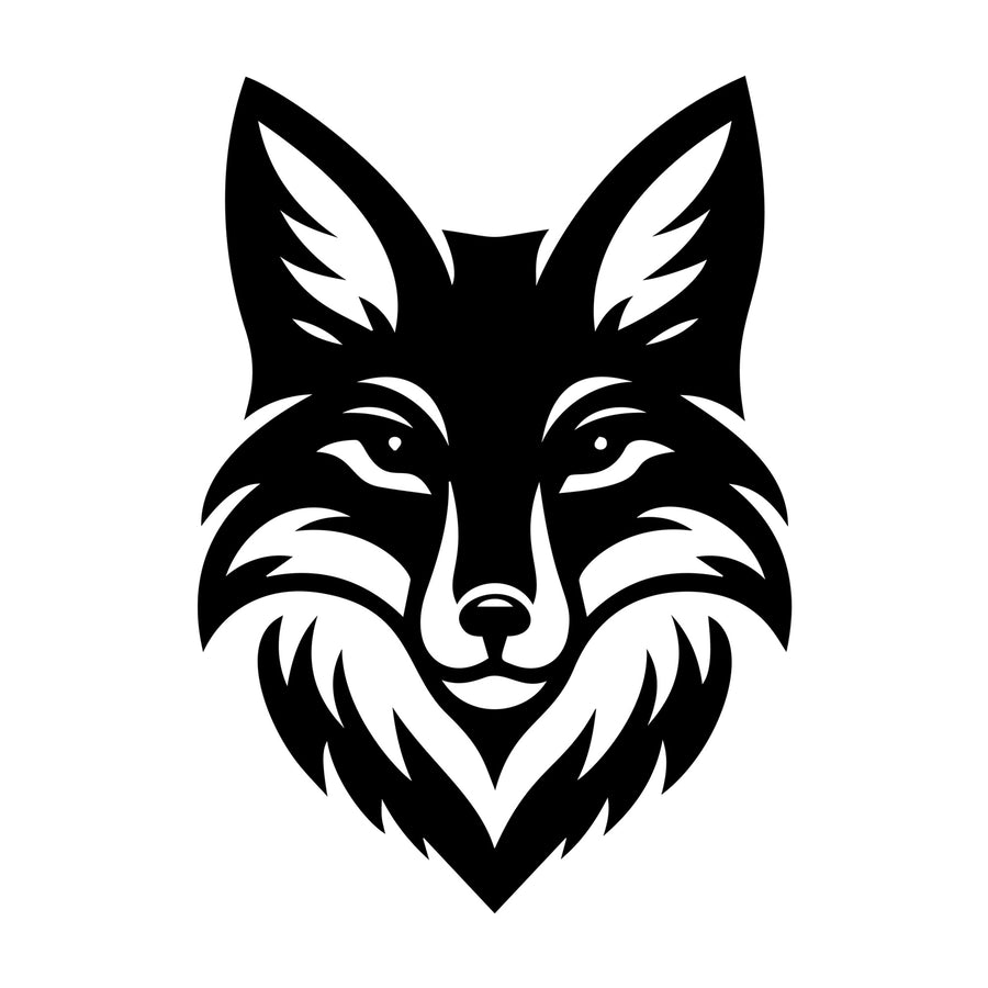 Fox Head Silhouette SVG design for Cricut, Silhouette, laser cutting, and craft projects.