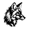 Fox Head Silhouette Side View SVG design for Cricut, Silhouette, laser cutting, and craft projects.