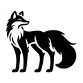 Fox Standing Silhouette SVG design for Cricut, Silhouette, laser cutting, and craft projects.
