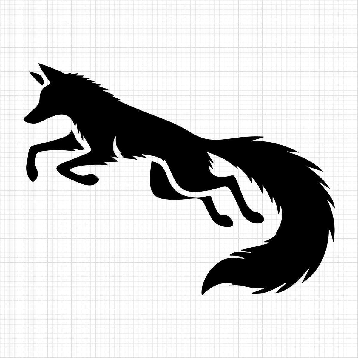 Fox Leaping Silhouette