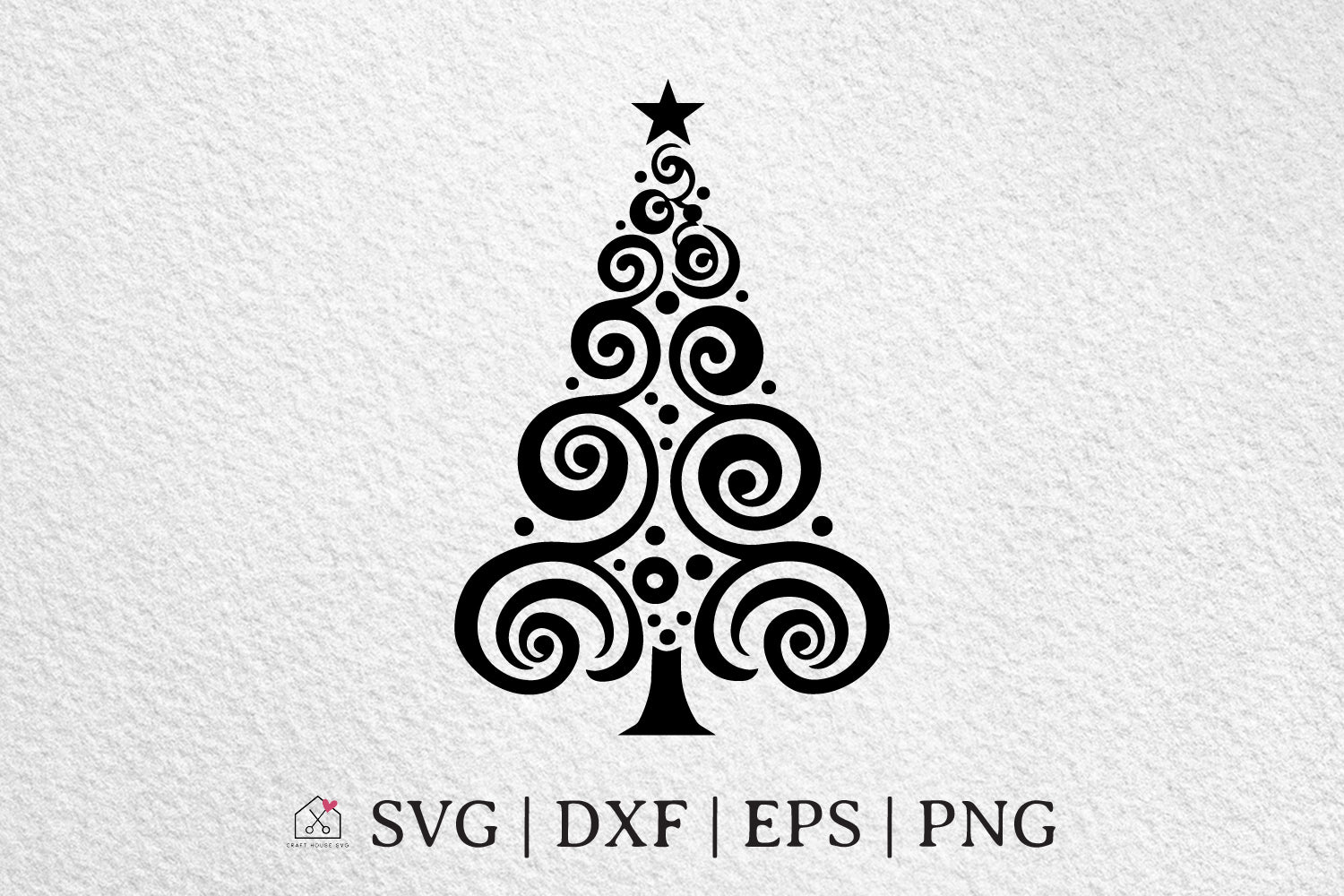 FREE Whimsical Christmas Tree SVG Winter Cut Files - Craft House SVG