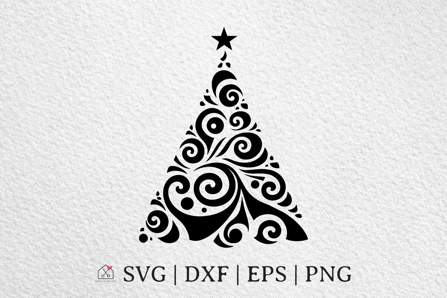 FREE Whimsical Christmas Tree SVG Winter Cut Files - Craft House SVG