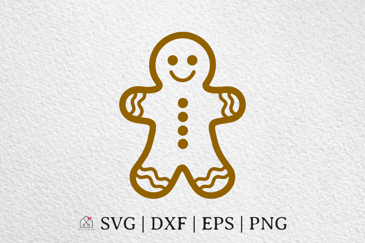 FREE Gingerbread Man SVG Christmas Winter Cut Files - Craft House SVG