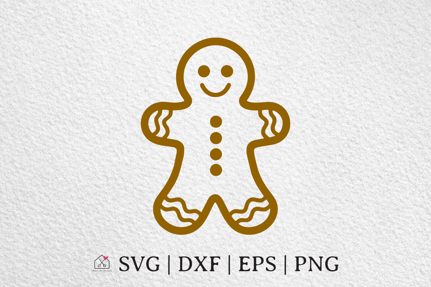 FREE Gingerbread Man SVG Christmas Winter Cut Files - Craft House SVG