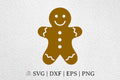 FREE Gingerbread Man SVG Christmas Winter Cut Files - Craft House SVG