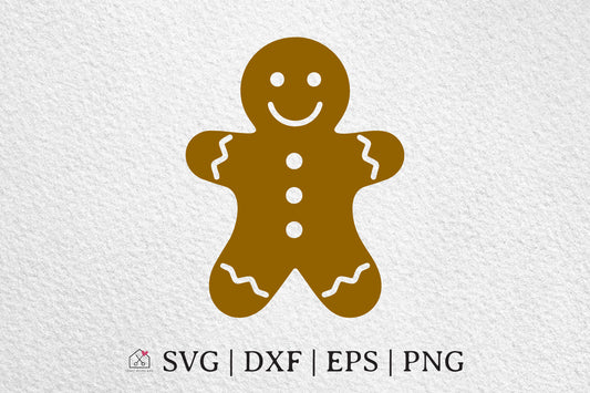 FREE Gingerbread Man SVG Christmas Winter Cut Files - Craft House SVG