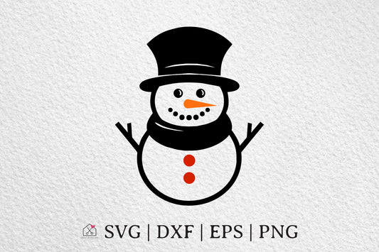 FREE Snowman SVG Christmas Winter Cut Files - Craft House SVG