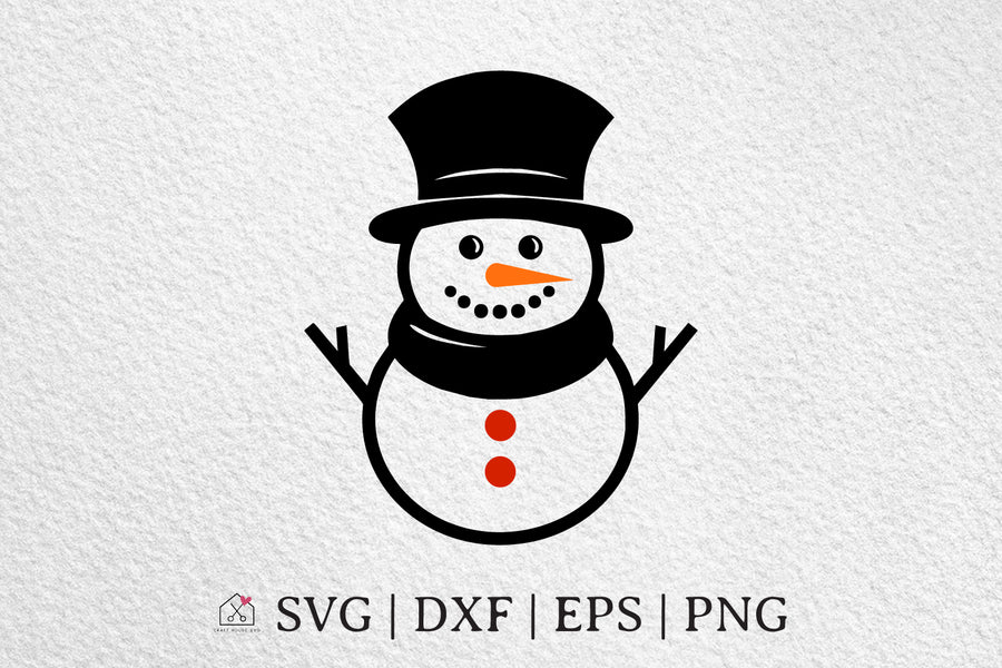FREE Snowman SVG Christmas Winter Cut Files - Craft House SVG