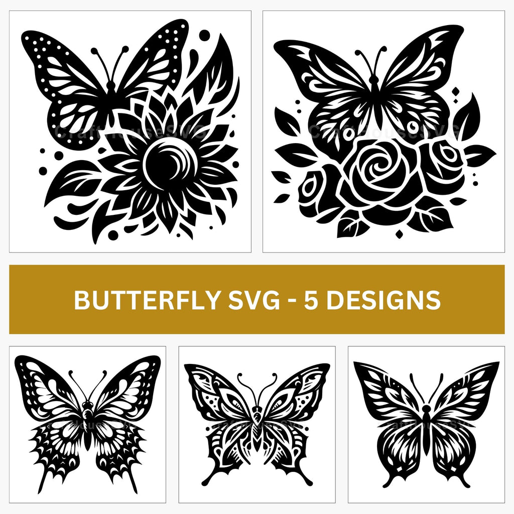 Butterfly SVG 5 Designs Bundle