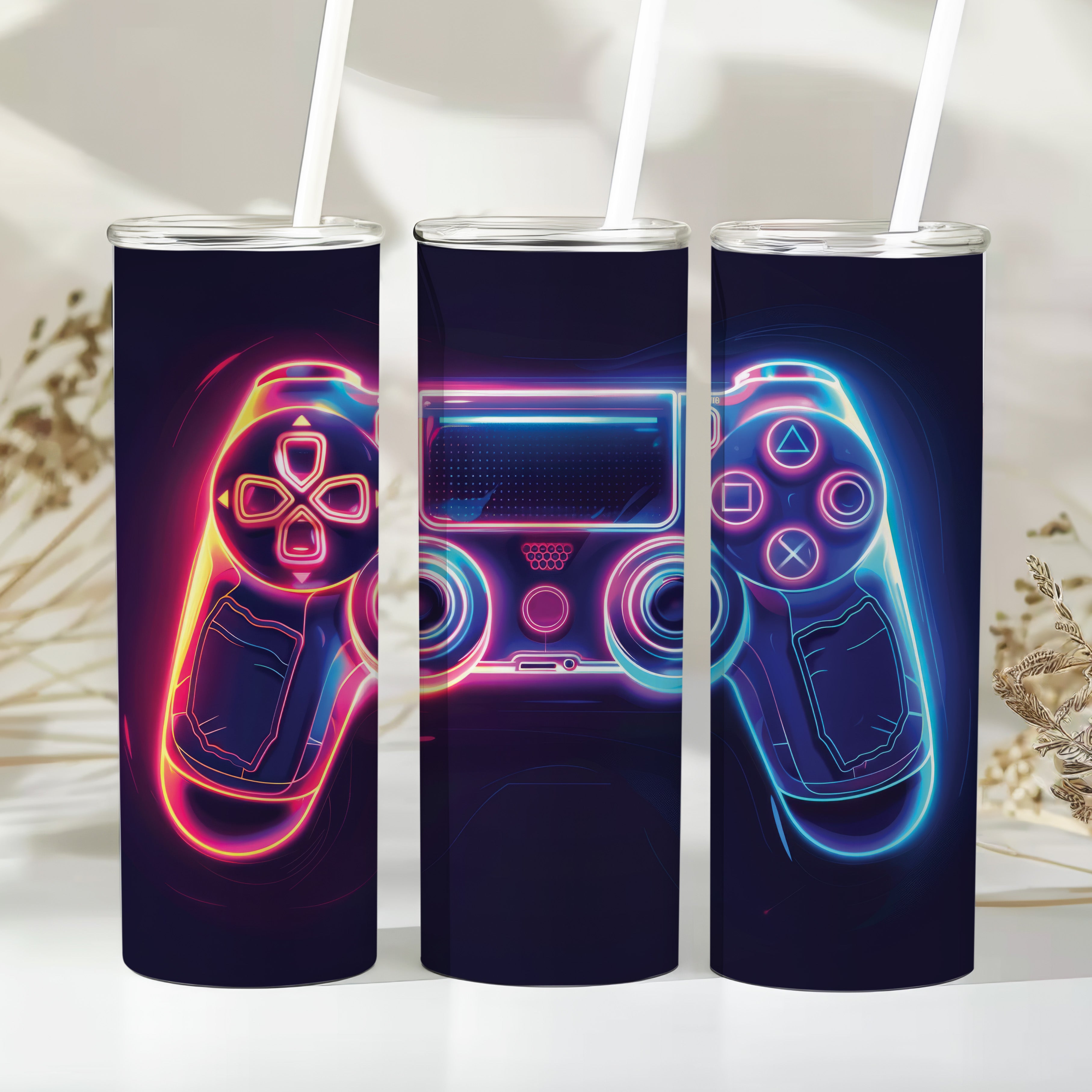 Gaming Controller Tumbler Sublimation Bundle PNG 20 oz - Craft House SVG
