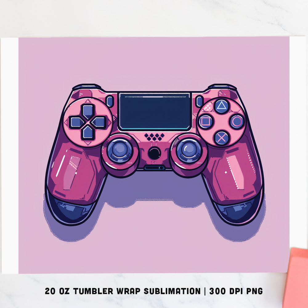 Gaming Controller Tumbler Sublimation Bundle PNG 20 oz - Craft House SVG