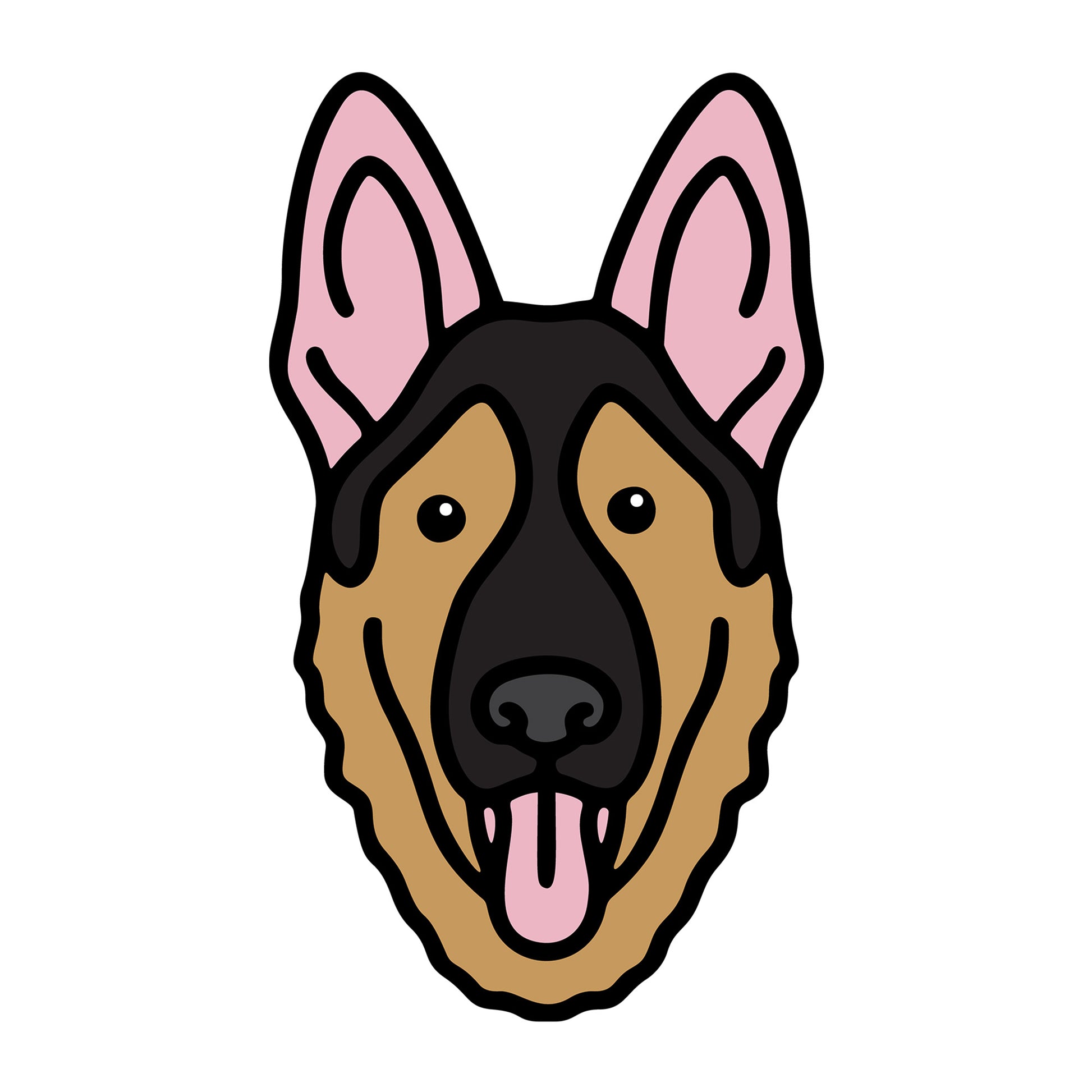 German Shepherd SVG dog design for Cricut, Silhouette, laser cutting, vinyl, sublimation, and pet craft projects.