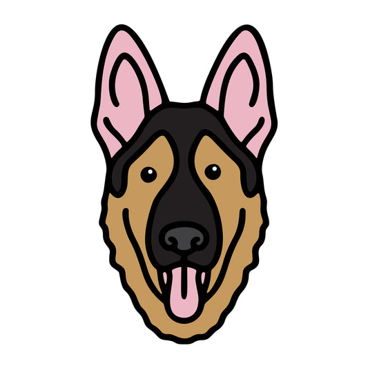 German Shepherd SVG dog design for Cricut, Silhouette, laser cutting, vinyl, sublimation, and pet craft projects.