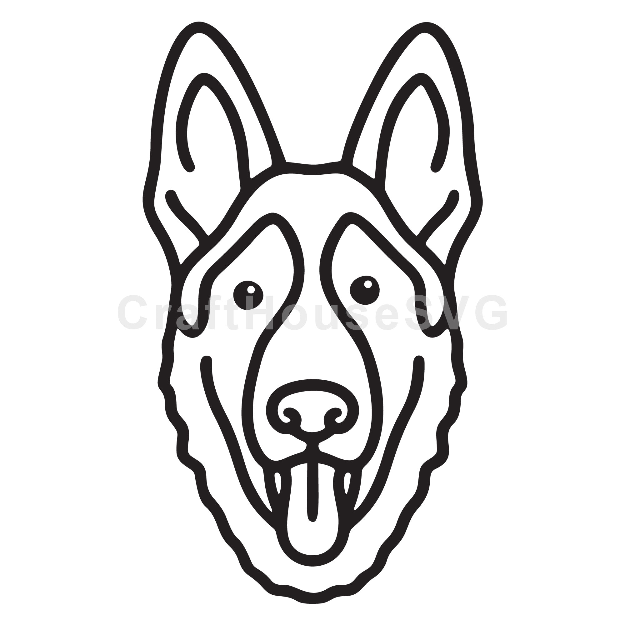 German Shepherd Outline SVG