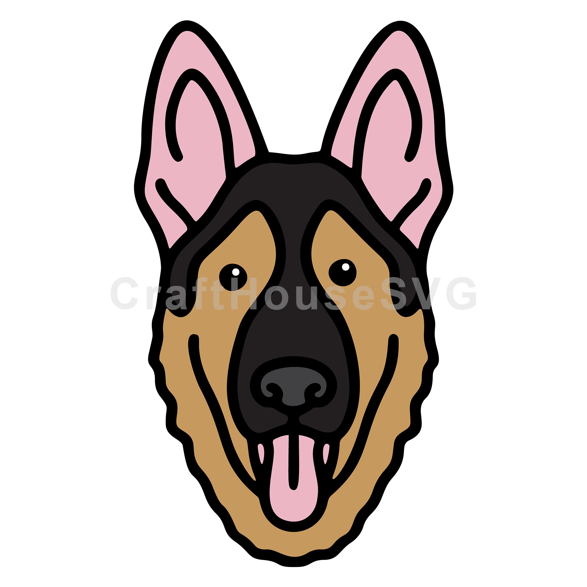 German Shepherd SVG Layered