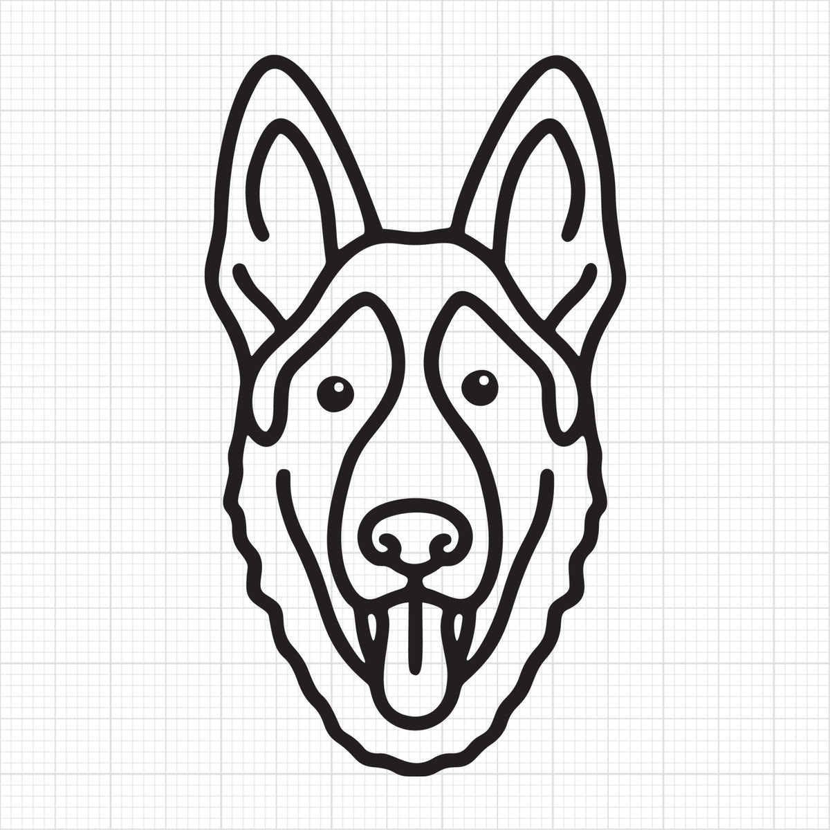 German Shepherd Outline