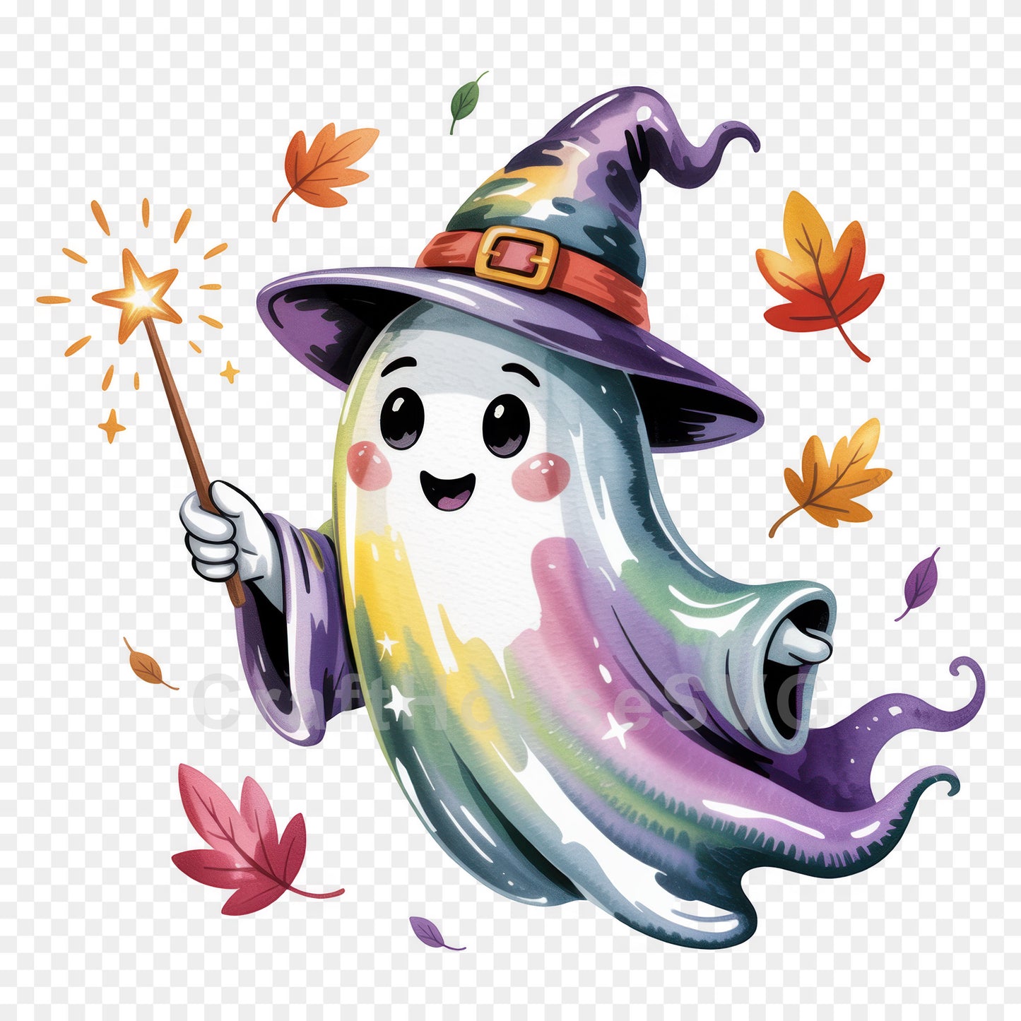 Cute Halloween Ghost Clipart Sublimation Bundle PNG