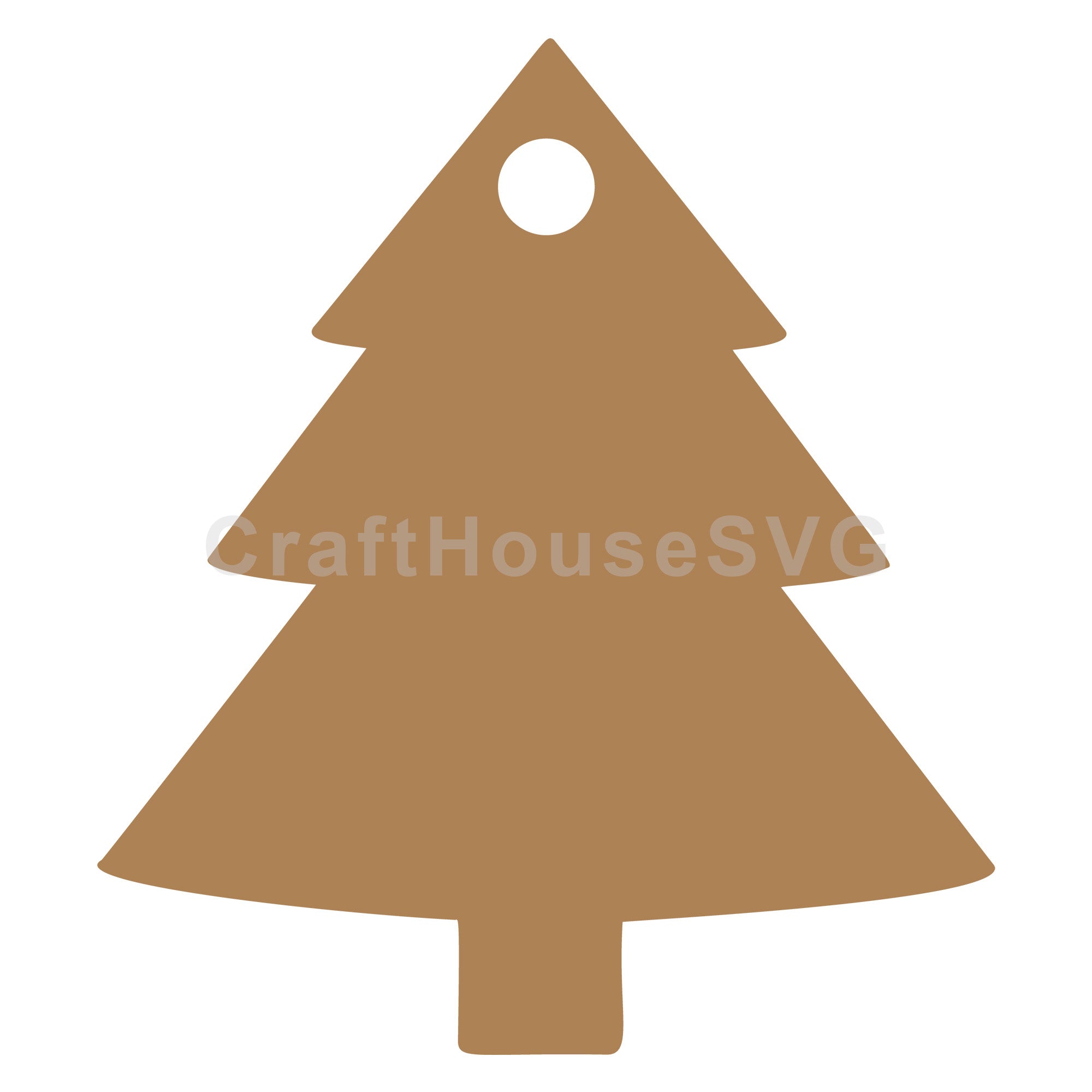 Gift Tag Classic Christmas Tree SVG