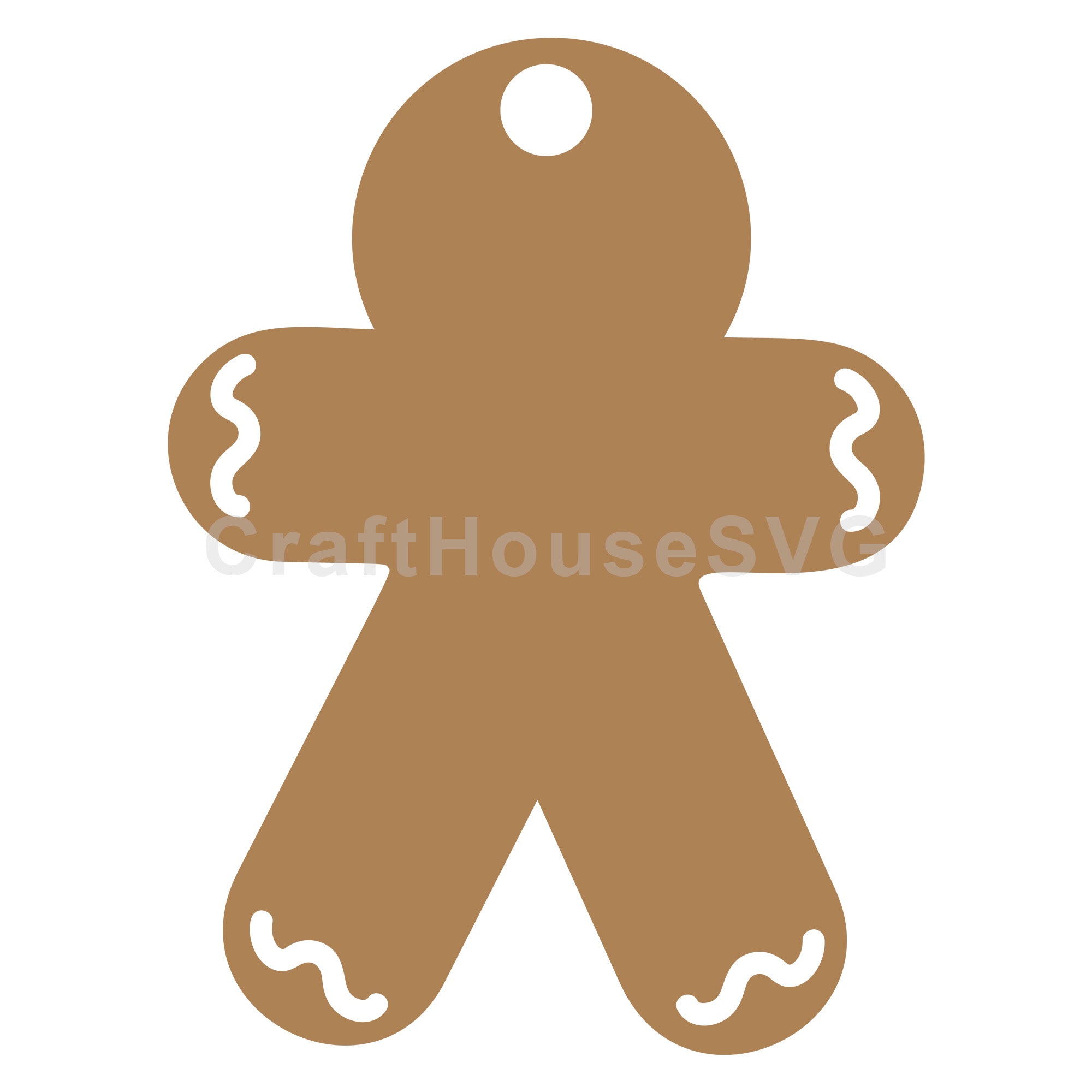 Gift Tag Gingerbread Man SVG