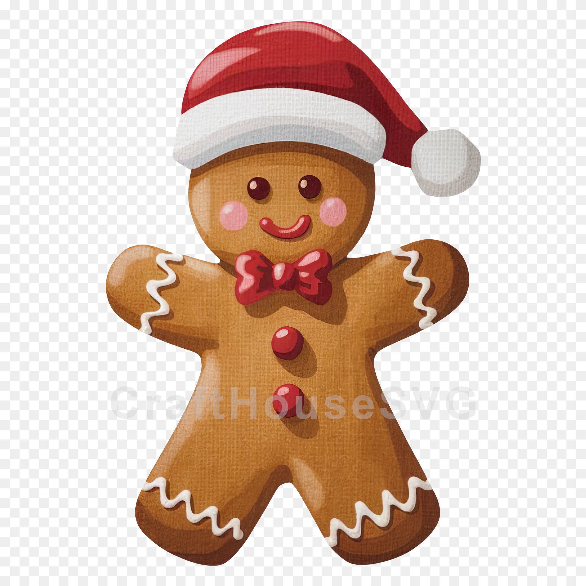 Gingerbread Man PNG Clip Art Sublimation