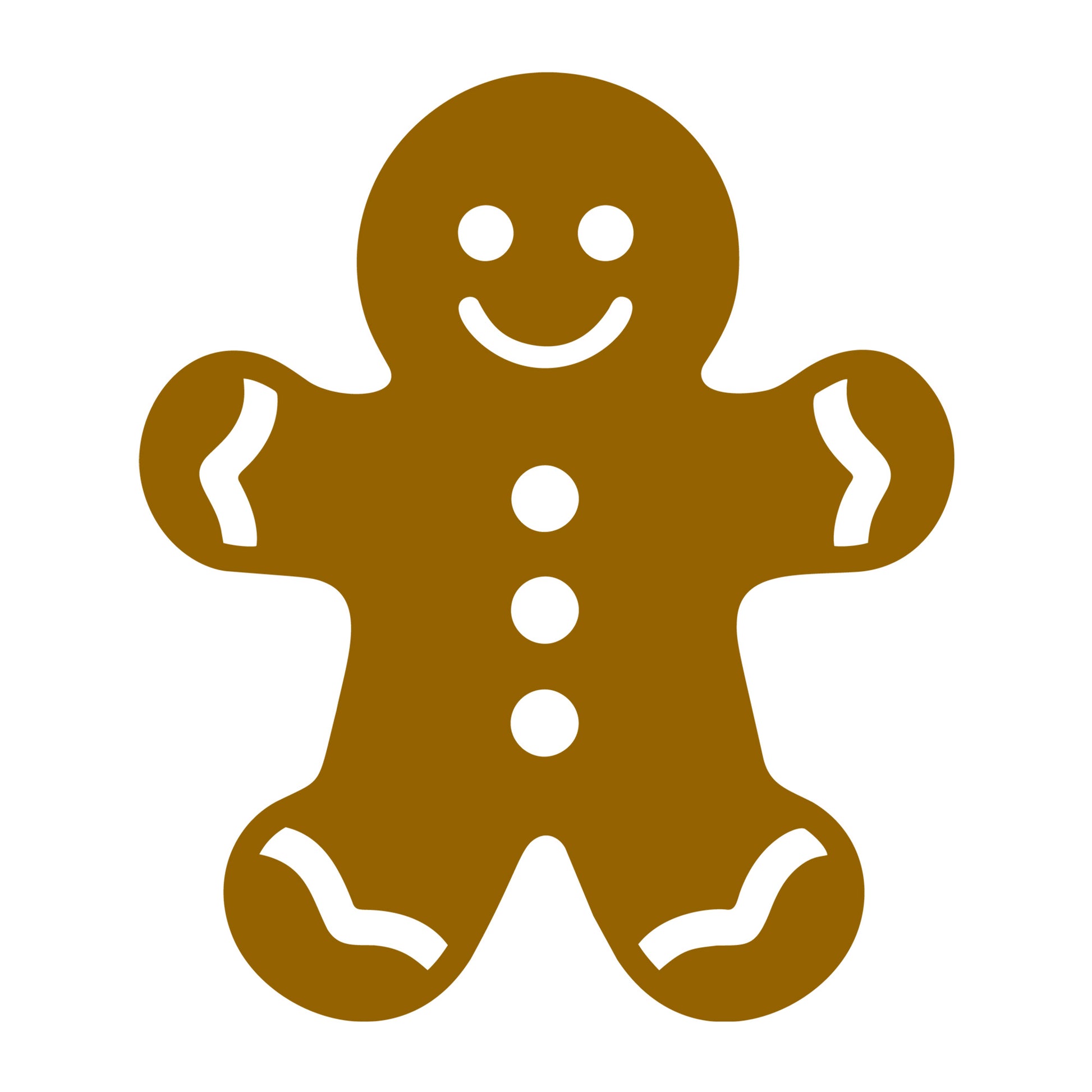 Gingerbread Man SVG design for Cricut, Silhouette, laser cutting, vinyl, sublimation, and Christmas craft projects.