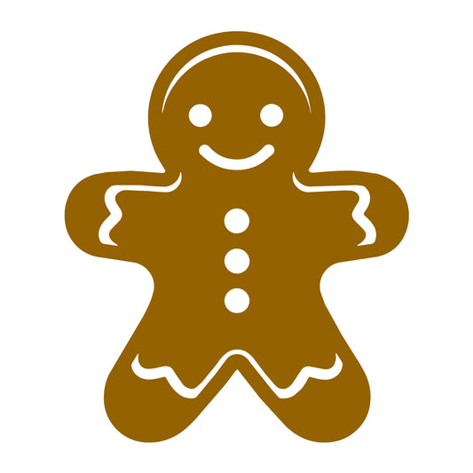 Gingerbread Man SVG design for Cricut, Silhouette, laser cutting, vinyl, sublimation, and Christmas craft projects.