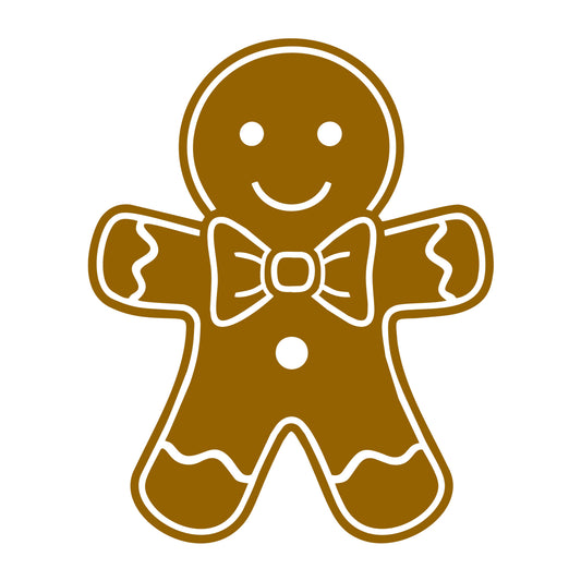 Gingerbread Man SVG design for Cricut, Silhouette, laser cutting, vinyl, sublimation, and Christmas craft projects.