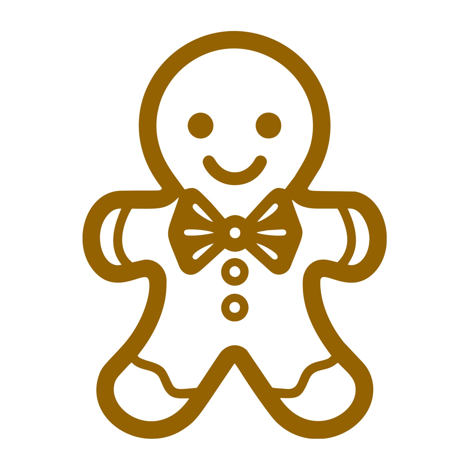 Gingerbread Man SVG design for Cricut, Silhouette, laser cutting, vinyl, sublimation, and Christmas craft projects.