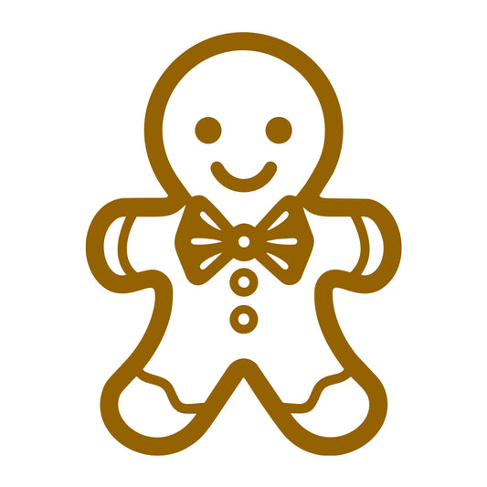 Gingerbread Man SVG design for Cricut, Silhouette, laser cutting, vinyl, sublimation, and Christmas craft projects.