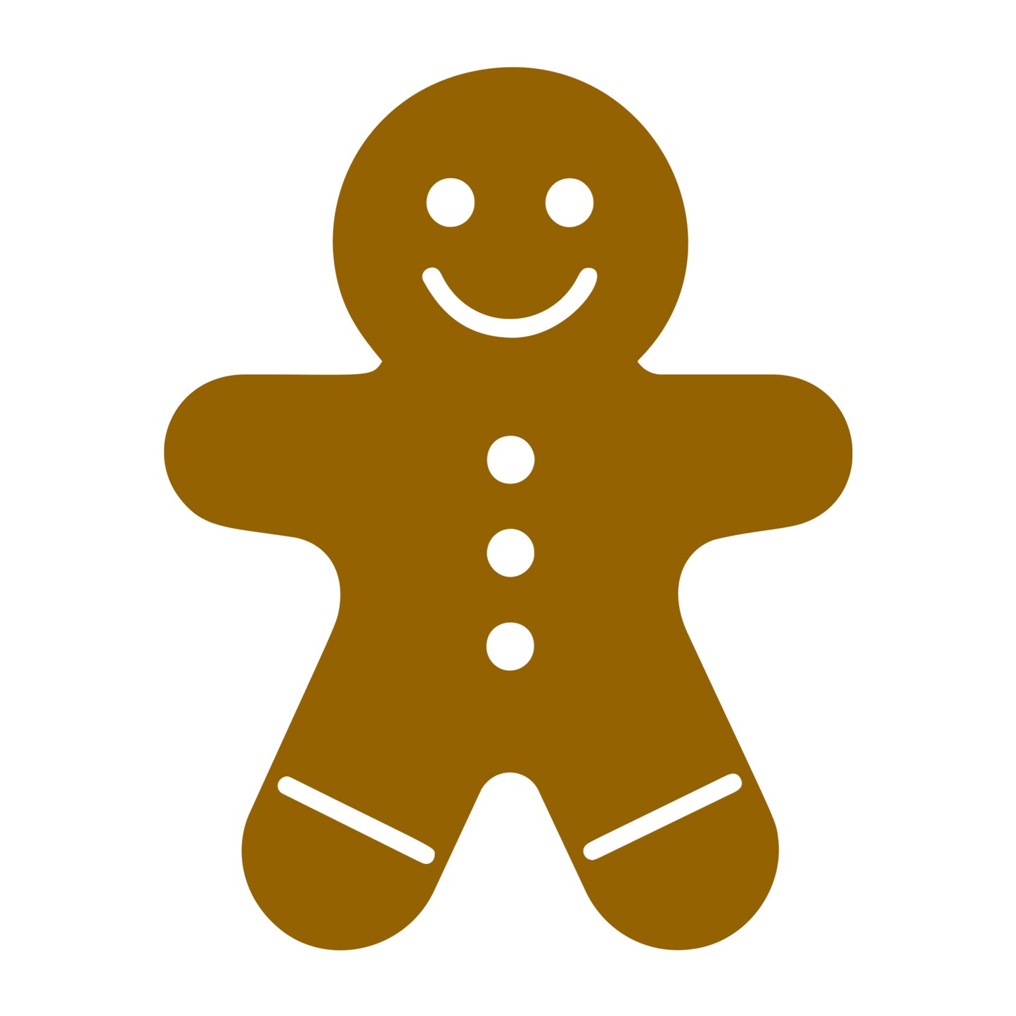 Gingerbread Man SVG design for Cricut, Silhouette, laser cutting, vinyl, sublimation, and Christmas craft projects.