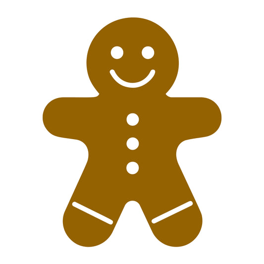 Gingerbread Man SVG design for Cricut, Silhouette, laser cutting, vinyl, sublimation, and Christmas craft projects.