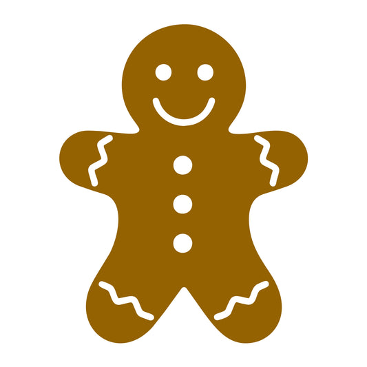 Gingerbread Man SVG design for Cricut, Silhouette, laser cutting, vinyl, sublimation, and Christmas craft projects.