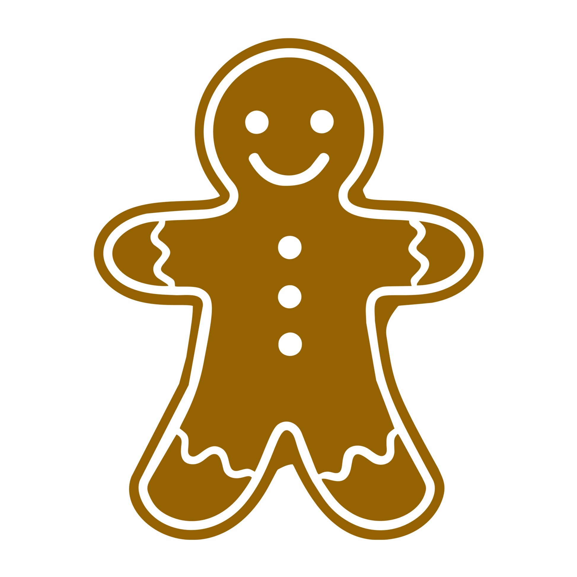 Gingerbread Man SVG design for Cricut, Silhouette, laser cutting, vinyl, sublimation, and Christmas craft projects.