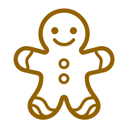 Gingerbread Man SVG design for Cricut, Silhouette, laser cutting, vinyl, sublimation, and Christmas craft projects.