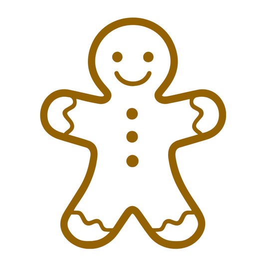Gingerbread Man SVG design for Cricut, Silhouette, laser cutting, vinyl, sublimation, and Christmas craft projects.