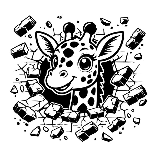 Giraffe SVG for Cricut, Silhouette, laser cutting, vinyl, sublimation, animal crafts, decals, shirts, and DIY craft projects.