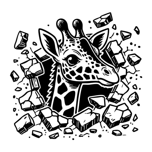 Giraffe SVG for Cricut, Silhouette, laser cutting, vinyl, sublimation, animal crafts, decals, shirts, and DIY craft projects.