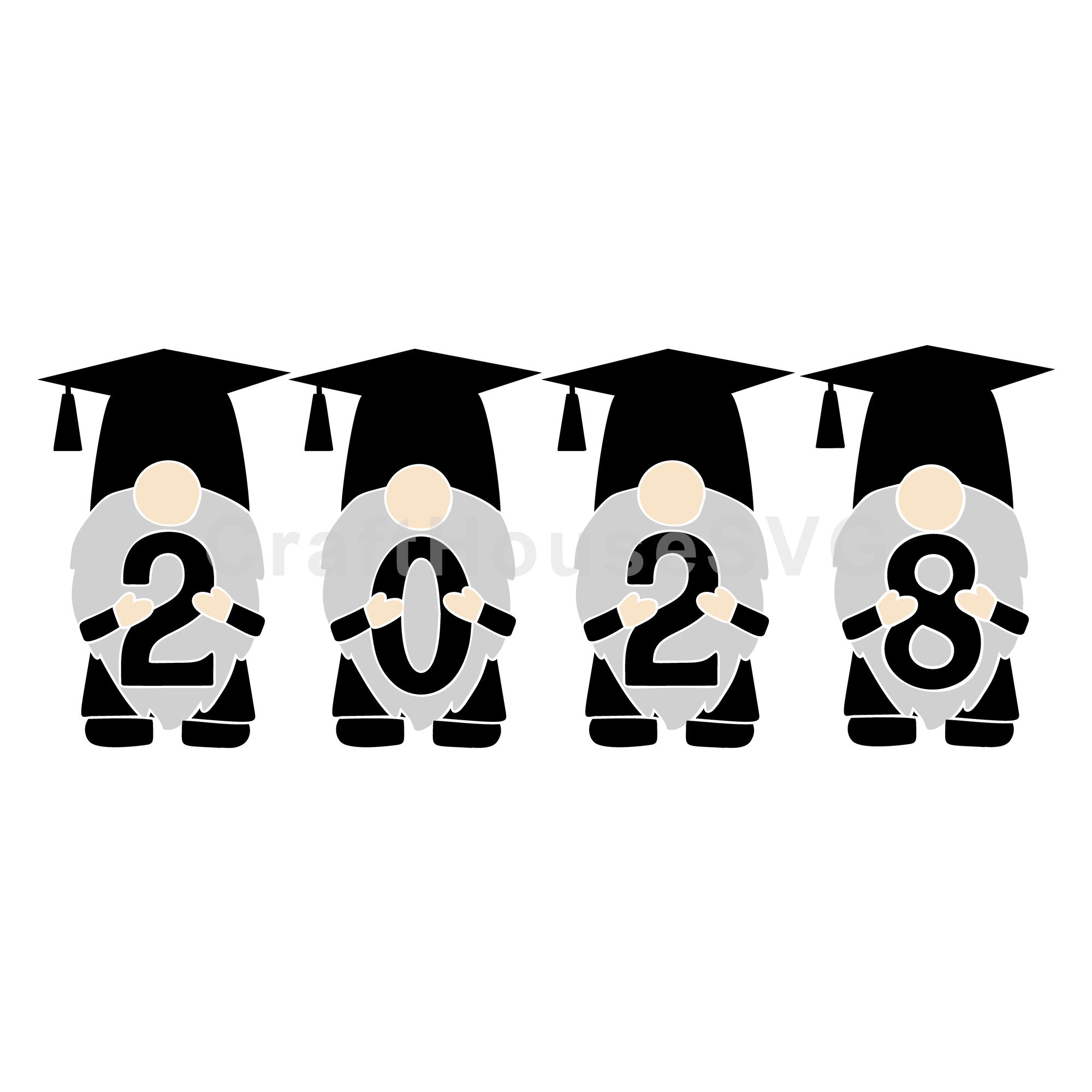 Gnome Graduation 2028 SVG