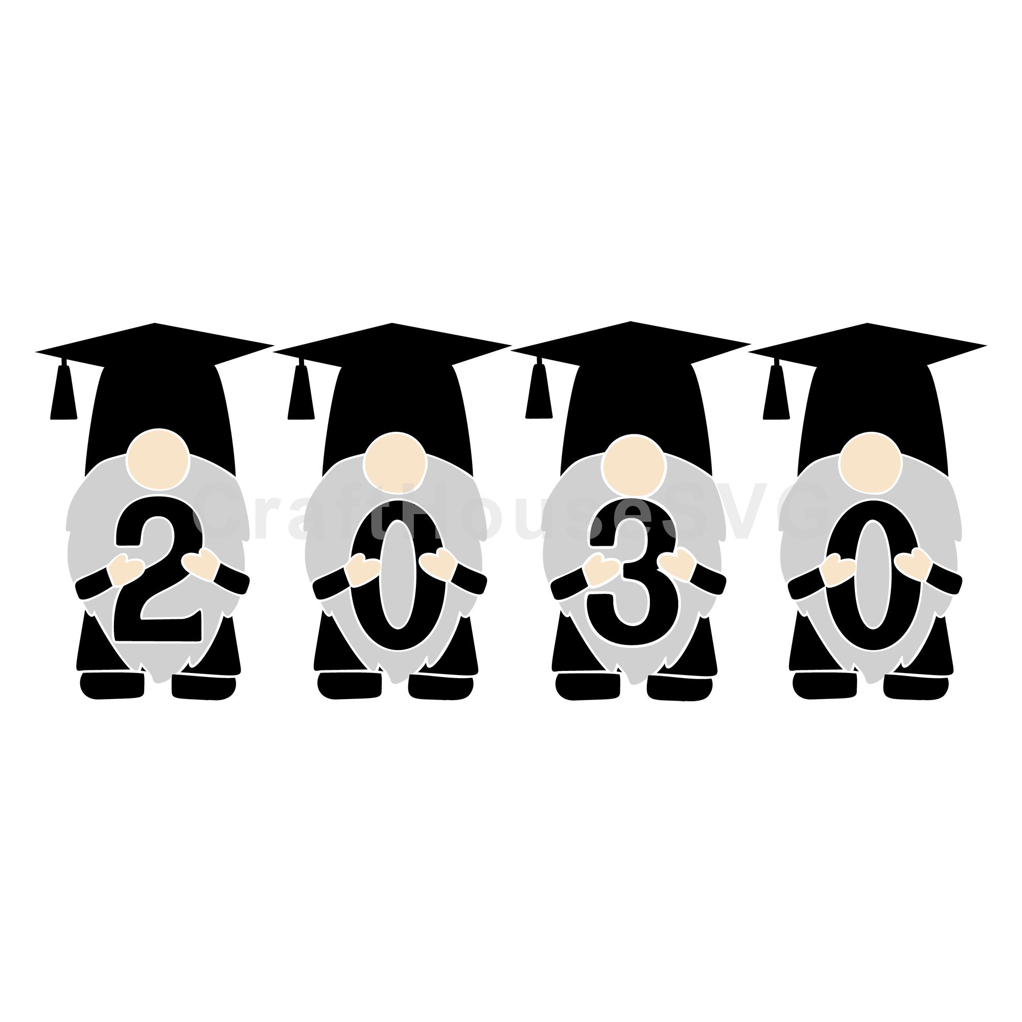 Gnome Graduation 2030 SVG