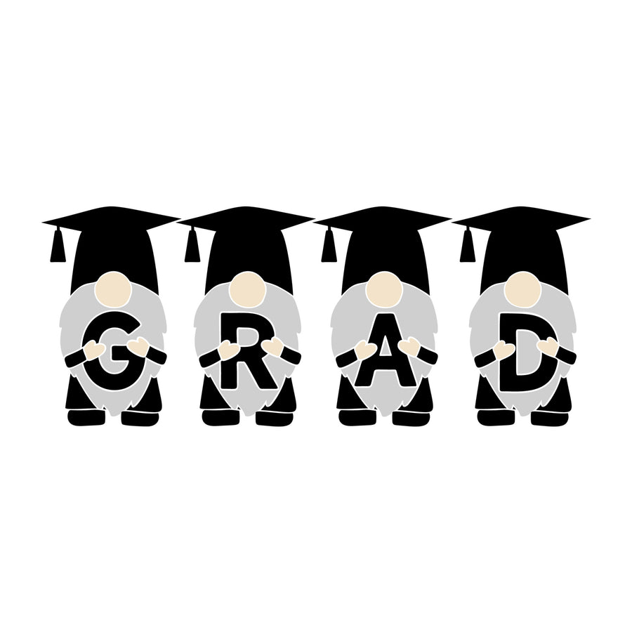 Gnome Grad SVG design for Cricut, Silhouette, laser cutting, vinyl, sublimation, graduation crafts, and DIY projects.