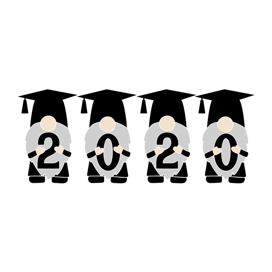 Gnome Graduation 2020 SVG design for Cricut, Silhouette, laser cutting, vinyl, sublimation, graduation crafts, and DIY projects.