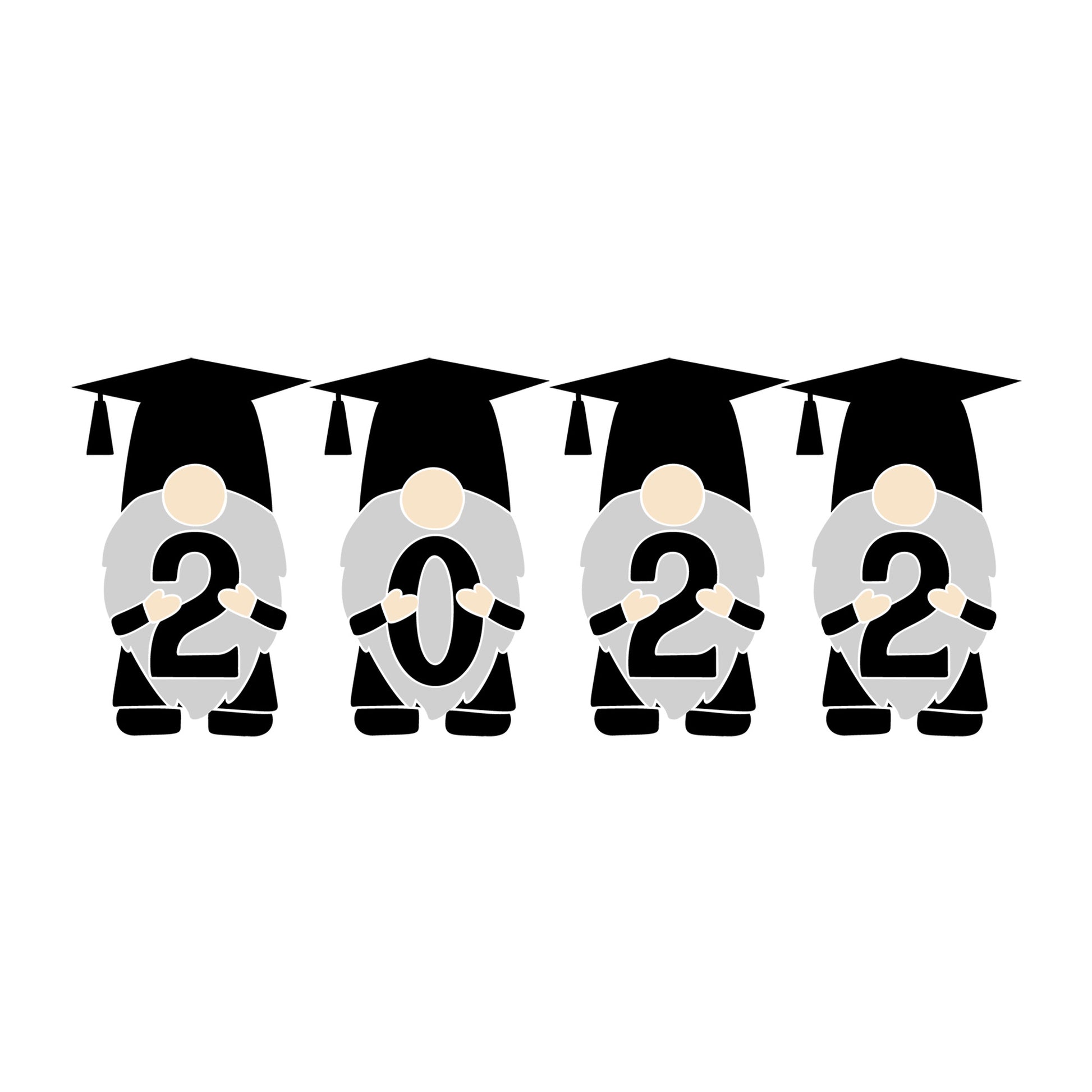 Gnome Graduation 2022 SVG design for Cricut, Silhouette, laser cutting, vinyl, sublimation, graduation crafts, and DIY projects.