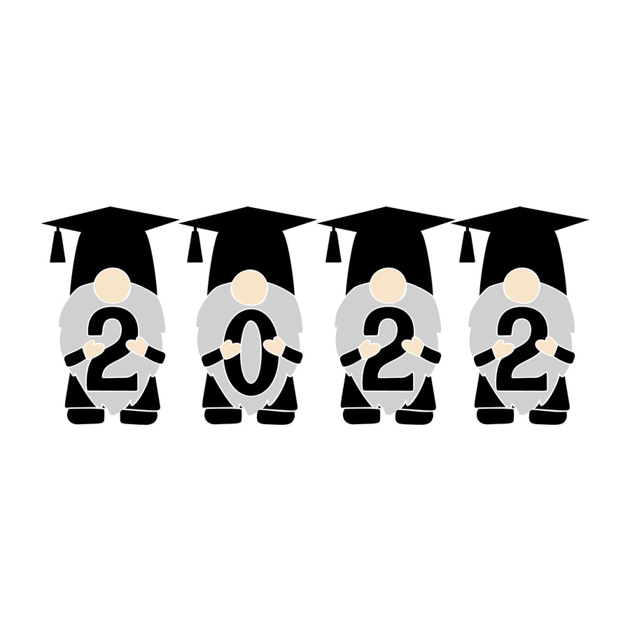 Gnome Graduation 2022 SVG design for Cricut, Silhouette, laser cutting, vinyl, sublimation, graduation crafts, and DIY projects.