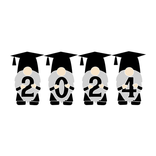 Gnome Graduation 2024 SVG design for Cricut, Silhouette, laser cutting, vinyl, sublimation, graduation crafts, and DIY projects.