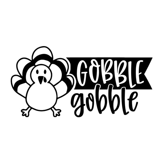 Gobble Gobble SVG for Cricut, Silhouette, laser cutting, vinyl, sublimation, Thanksgiving shirts, signs, decals, mugs, and DIY craft projects.