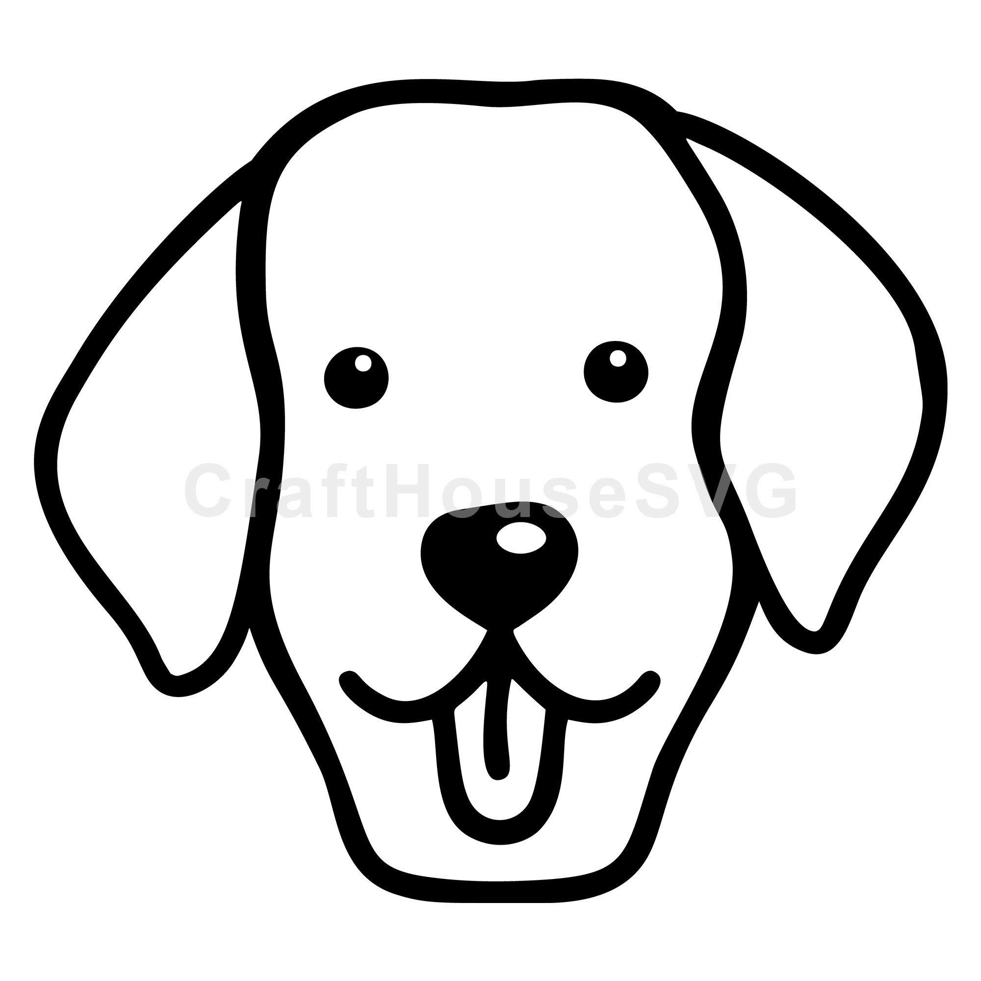 Golden Retriever Outline SVG