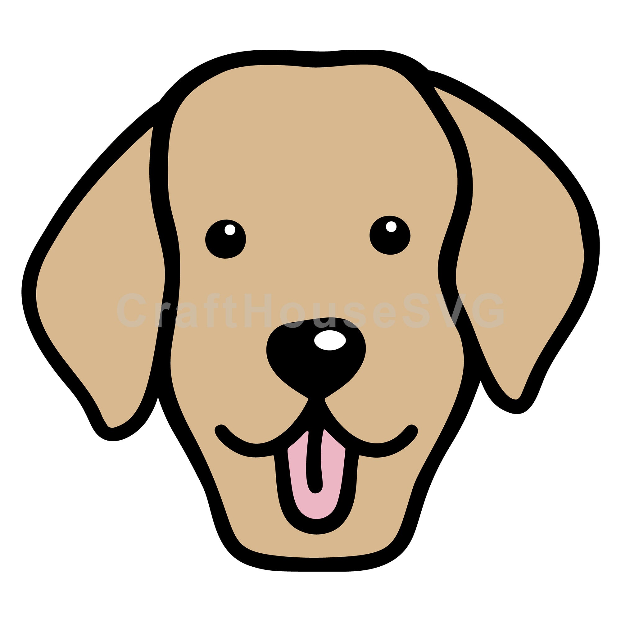 Golden Retriever SVG Layered