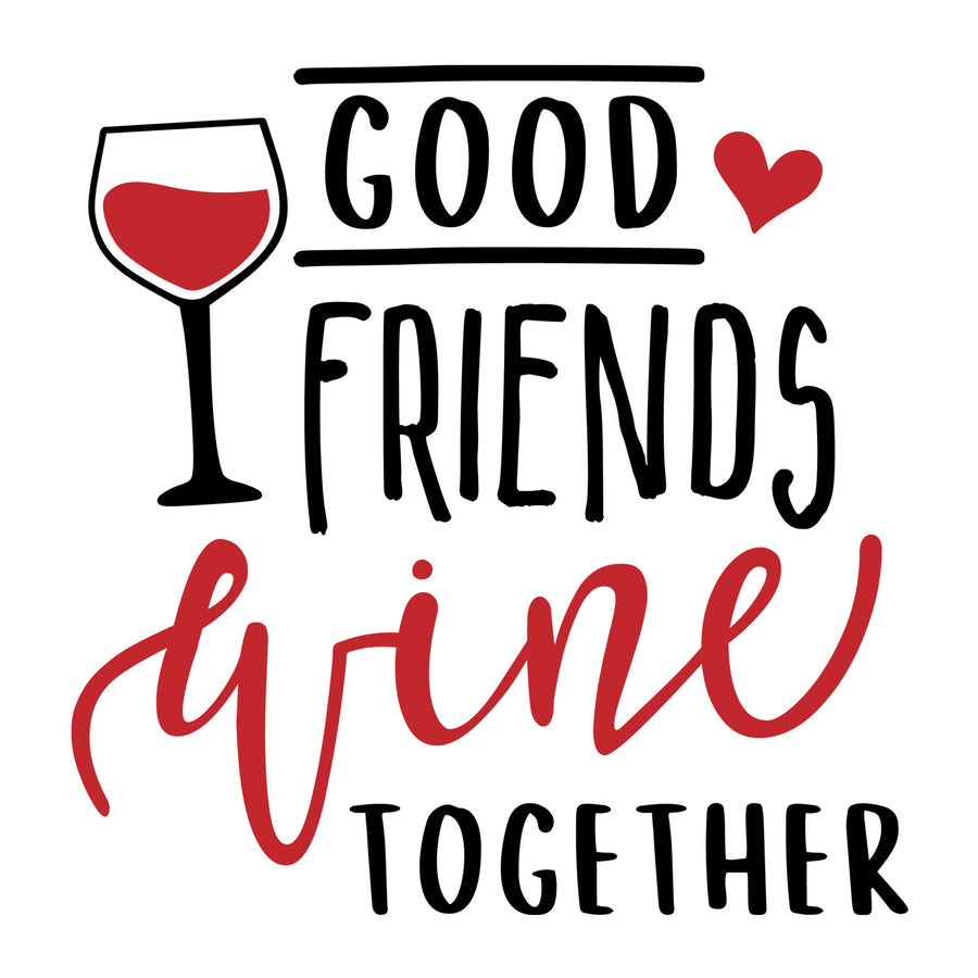 Good friends wine together SVG
