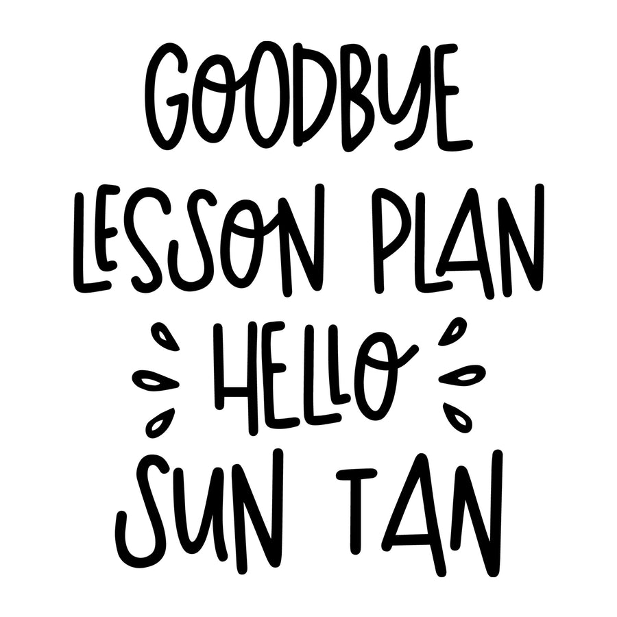 Goodbye lesson plan hello sun tan SVG
